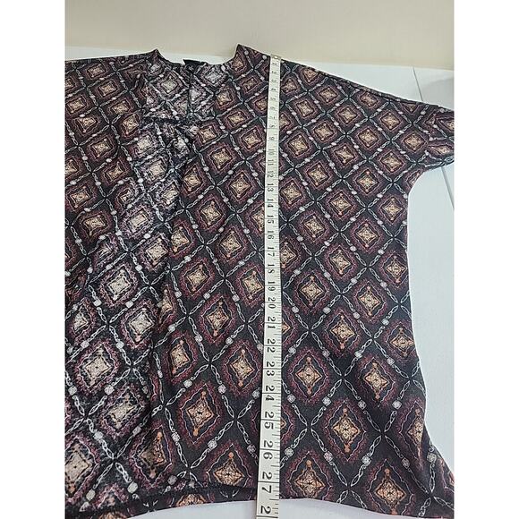 Torrid Black Argyle Print Open Front Short Sleeve Cardigan Womens Sz 1X - Picture 5 of 9